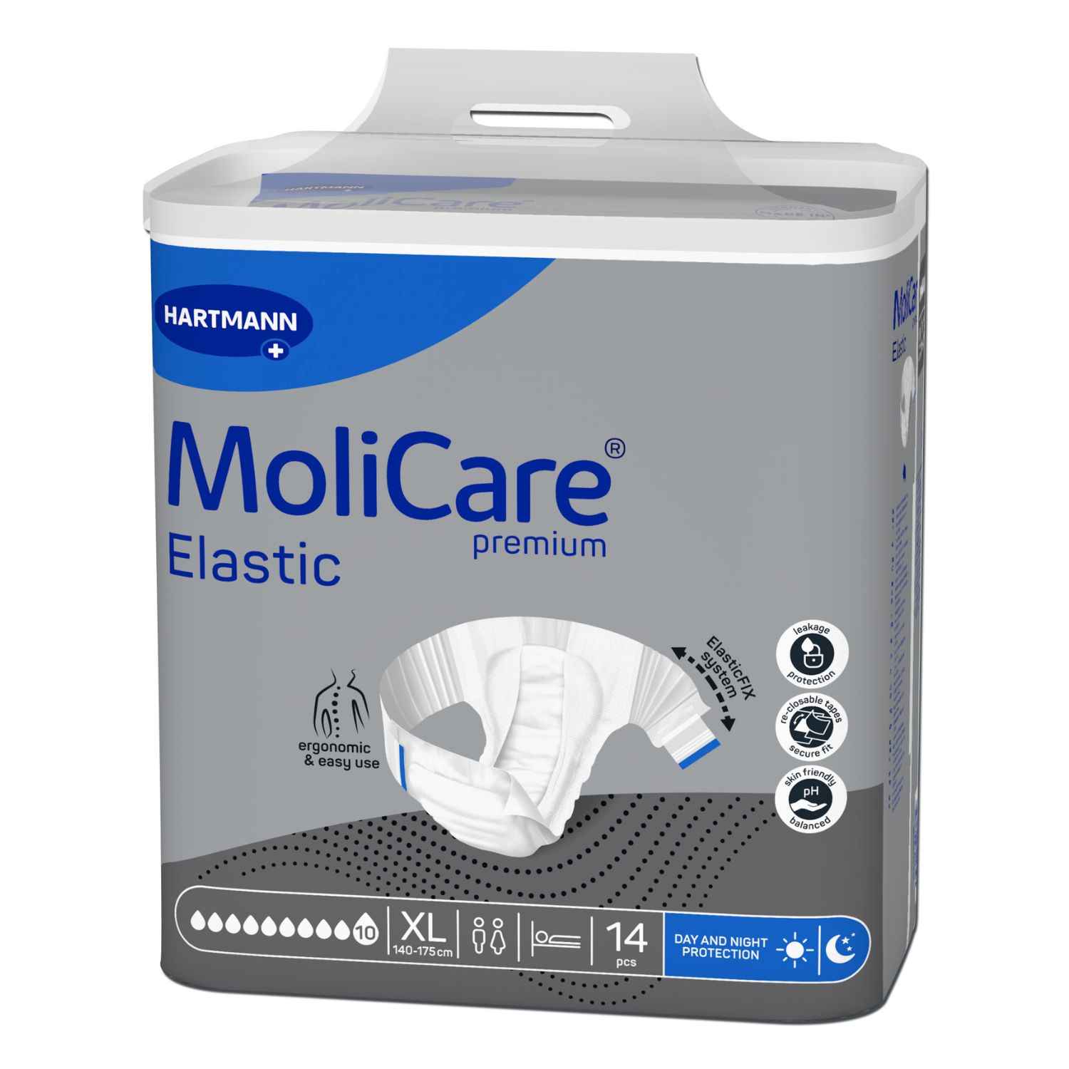 MoliCare® Premium Elastic 10 Tropfen Gr. XL - bei schwerster Inkontinenz Tag & Nacht - 4380 ml (HMV: 15.25.31.8300)